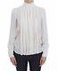New $1100 Dolce & Gabbana Blouse White Silk Stretch Long Sleeve Top It38/ Us4/xs