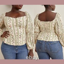 NEW $148 Reformation Cera Long Sleeve Button Down Top Blouse ES SZ 24 #3907