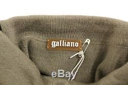 NEW $420 GALLIANO Gray Wool Long Sleeve Turtleneck Pullover Sweater Top s. L