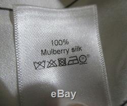 NEW! FR36 UK 8 10 CELINE cream silk long sleeve blouse shirt top long designer