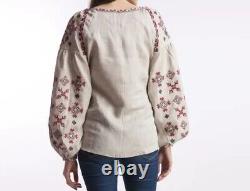 NEW Linen Ukrainian Vyshyvanka Women Embroidered Linen Blouse Women Shirt shirt