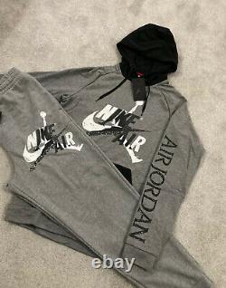 NEW Mens Nike Air Jordan Graphic AJ Fleece Tracksuit SET Hoodie & Bottom LTD Edt