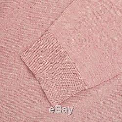 NEW Mens Prada Pink Long Sleeve Melange Cotton Polo Shirt Top GENUINE RRP £295