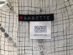 NWOT BABETTE Long Sleeve 100% Cotton Blouse Top, One Size