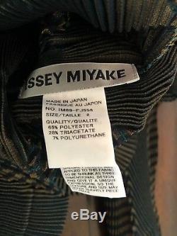 NWOT ISSEY MIYAKE Long Sleeve Pleated Top Blouse, Size 2