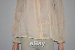 NWOT Isabel Marant Pale Peach Ramie Button Front Long Sleeve Blouse/Top Size 36