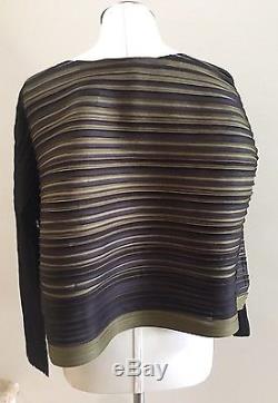 NWOT PLEATS PLEASE ISSEY MIYAKE Long Sleeve Pleated Top Blouse, Size 3