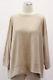Nwt $2575 Brunello Cucinelli Beige Long Sleeved Top Blouse Cashmere Blend Size M