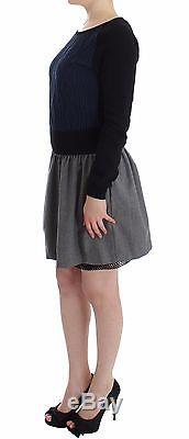 NWT $700 CHRISTIAN PELLIZZARI Wool Dress Long Sleeve Skirt Top Mini IT44/US10