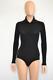 Nwt Alaia Black Wool Collar/turtleneck Long Sleeve Bodysuit/top Size 36 $1,385