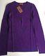 Nwt Authentic Missoni Women's Purple Long Sleeve Crewneck Sweater Top Sz 40 Eu/m