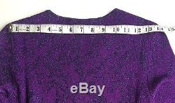 NWT Authentic Missoni Women's Purple Long Sleeve Crewneck Sweater Top SZ 40 EU/M