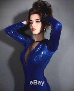 NWT Bebe blue mesh deep v neck mesh sequin long sleeve top dress S Small club