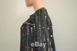 NWT Isabel Marant Black Silk Dot Print'Raynor' Long Sleeve Top Size 34 $785