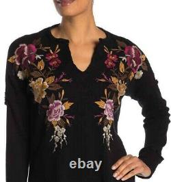 NWT Johnny Was ZOSIA THERMAL tag M fits L maybe XL TUNIC TOP GoRgEoUs Embroidery
