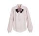 Nwt Kate Spade Rosette Removable Bow Silk Long Sleeve Pale Pink Shirt Top Blouse