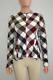 Nwt Victoria Beckham Red/navy/green/white Bounce Gingham Long Sleeve Top Uk6/us2