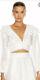 Nwt Zimmermann Bellitude Ruffle Cropped White Linen Blouse Shirt Top Size 00 0p