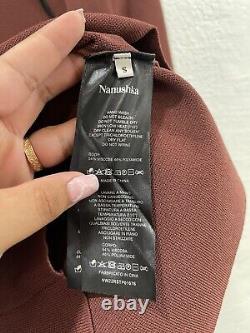 Nanushka Mio Corset Long Sleeve Top Mahogany Size S