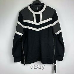 Neil Barrett Mens Colour Block Side Zips Long Sleeves Sweater Top XL MRSP $380