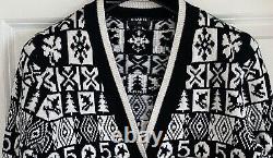 New $3850 Chanel 19a Black White Cashmere Cardigan Sweater Top 36