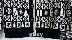 New $3850 Chanel 19a Black White Cashmere Cardigan Sweater Top 36