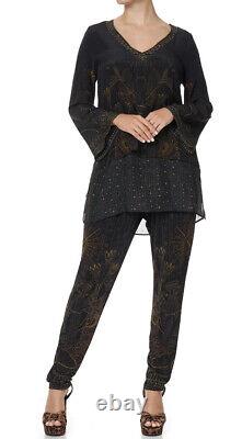 New £516 Camilla Franks Cobra King Blouse With Side Split S Uk 10 Top Tunic Silk