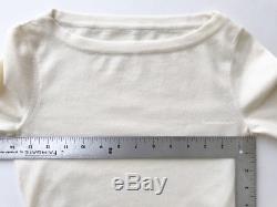 New Alaia White Knit Peplum Long Sleeve Top Shirt Sweater 38