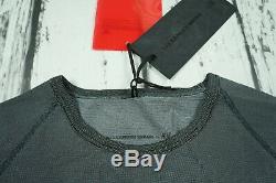 New Alexander Wang H&M Grey LongSleeve Shirt Logo Long Top Jacquard-Knit Italy M