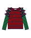 New Authentic Gucci Kids Striped Ruffle Wool Sweater Long Sleeve Top Size 10