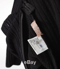 New Azzedine Alaia sz 36 / XS stretch top long sleeve black navy $2895 dress