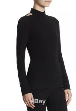 New Brandon Maxwell Long Sleeve Top with Cutouts Size 6 MSRP $995