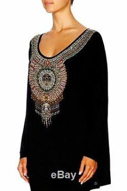New CAMILLA FRANKS BLACK OVERSIZED LONG SLEEVE BLACK TEE TOP layby avail
