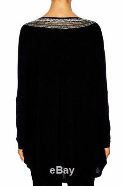 New CAMILLA FRANKS BLACK OVERSIZED LONG SLEEVE BLACK TEE TOP layby avail