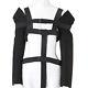 New Comme Des Garcons Black Long Sleeve Elastic Band Cage Harness Top S