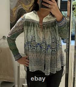 New Camilla Franks Mama's Home Open Front Tie Blouse Top Sheer Jacket S Uk 10 12