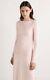 New Dion Lee Shadow Rib Long Sleeve Knit Top Frost Pink Xs S 6 8 Sweater Jumper