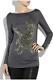 New Emilio Pucci Eagle Hand Embellished Beaded Gray Jersey Long Sleeve Top 38 -4