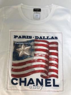 New Fabulous Chanel Paris-dallas Long Sleeve Americana Shirt Top M Medium