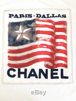New Fabulous Chanel Paris-dallas Long Sleeve Americana Shirt Top M Medium