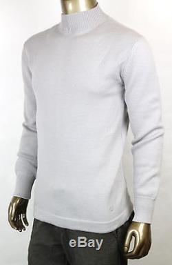 New Gucci Men's Grey Long Sleeve Wool Sweater Top withGG Logo 3XL 363928 4864