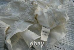 New Loveshackfancy Sabrina Blouse Top in Antique White Small Lace Cotton Shirt