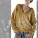 New Magnolia Pearl Eye Of Eternity Cotton Pullover Top Long Sleeve In Marigold