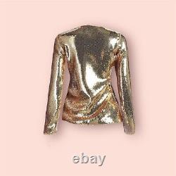 New No21 Long Sleeve Top In Gold tone