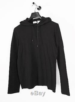 New Original Helmut Lang Black Men Hooded Long Sleeve T-Shirt Top in size S