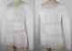 New Oscar De La Renta Sz 8 F'12 Pintucked Silk Blouse Top Dress Lace Long Sleeve