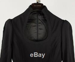 New Tom Ford sz 40 / US 4 black keyhole top blouse long sleeves peasant dress