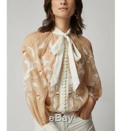 New Zimmermann look Corsage Lily SILK long sleeve blouse button down Top 0,1,2