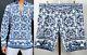 New Sz 15 / 40 Dolce&gabbana Maiolica Print Shirt Shorts 50 Suit Blue White Top