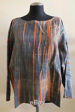 New without Tags BABETTE Long Sleeve 100% Cotton Tie-Dyed Blouse Top, One Size